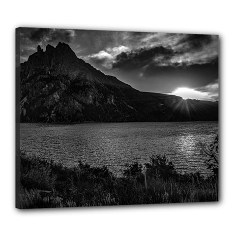 Nahuel huapi lake and andes range mountains landscape, bariloche, argentina Canvas 24  x 20  (Stretched) from ArtsNow.com