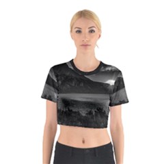 Nahuel huapi lake and andes range mountains landscape, bariloche, argentina Cotton Crop Top from ArtsNow.com