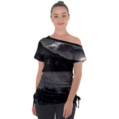 Off Shoulder Tie-Up T-Shirt 