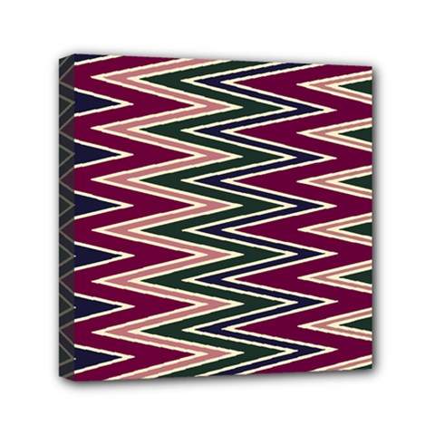 Pattern Zigzag Stripe Design Mini Canvas 6  x 6  (Stretched) from ArtsNow.com