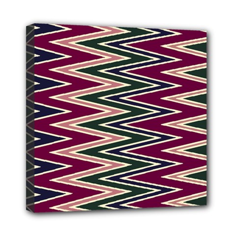 Pattern Zigzag Stripe Design Mini Canvas 8  x 8  (Stretched) from ArtsNow.com