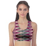 Pattern Zigzag Stripe Design Fitness Sports Bra