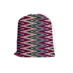 Pattern Zigzag Stripe Design Drawstring Pouch (Large)