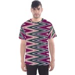 Pattern Zigzag Stripe Design Men s Sport Mesh T-Shirt