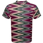 Pattern Zigzag Stripe Design Men s Cotton T-Shirt