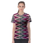 Pattern Zigzag Stripe Design Women s Sport Mesh T-Shirt