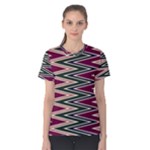 Pattern Zigzag Stripe Design Women s Cotton T-Shirt