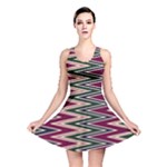 Pattern Zigzag Stripe Design Reversible Skater Dress