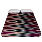 Pattern Zigzag Stripe Design Fitted Sheet (Queen Size)