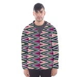 Pattern Zigzag Stripe Design Men s Hooded Windbreaker