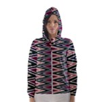 Pattern Zigzag Stripe Design Women s Hooded Windbreaker