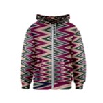 Pattern Zigzag Stripe Design Kids  Zipper Hoodie