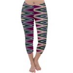 Pattern Zigzag Stripe Design Capri Winter Leggings 