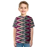 Pattern Zigzag Stripe Design Kids  Sport Mesh T-Shirt