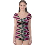 Pattern Zigzag Stripe Design Boyleg Leotard 