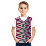 Pattern Zigzag Stripe Design Kids  Basketball Tank Top