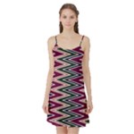 Pattern Zigzag Stripe Design Satin Night Slip