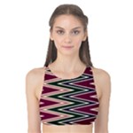 Pattern Zigzag Stripe Design Tank Bikini Top