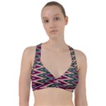 Pattern Zigzag Stripe Design Sweetheart Sports Bra