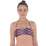 Pattern Zigzag Stripe Design Tie Back Bikini Top