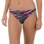 Pattern Zigzag Stripe Design Band Bikini Bottoms