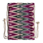 Pattern Zigzag Stripe Design Drawstring Bag (Large)