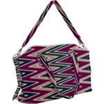 Pattern Zigzag Stripe Design Canvas Crossbody Bag