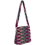 Pattern Zigzag Stripe Design Zipper Messenger Bag