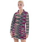 Pattern Zigzag Stripe Design Women s Long Sleeve Casual Dress