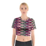 Pattern Zigzag Stripe Design Cotton Crop Top