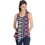 Pattern Zigzag Stripe Design Sleeveless Tunic