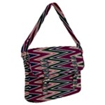 Pattern Zigzag Stripe Design Buckle Messenger Bag