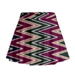 Pattern Zigzag Stripe Design Mini Flare Skirt