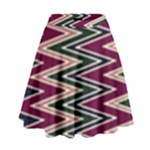 Pattern Zigzag Stripe Design High Waist Skirt