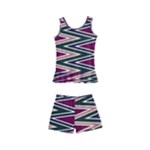 Pattern Zigzag Stripe Design Kids  Boyleg Swimsuit