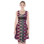 Pattern Zigzag Stripe Design Racerback Midi Dress