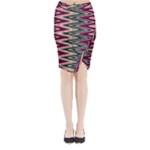 Pattern Zigzag Stripe Design Midi Wrap Pencil Skirt