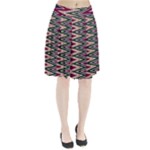 Pattern Zigzag Stripe Design Pleated Skirt