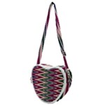 Pattern Zigzag Stripe Design Heart Shoulder Bag