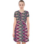 Pattern Zigzag Stripe Design Adorable in Chiffon Dress