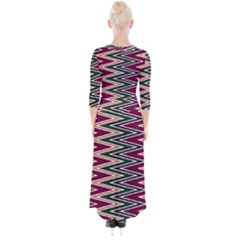 Quarter Sleeve Wrap Maxi Dress 