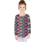 Pattern Zigzag Stripe Design Kids  Long Sleeve T-Shirt