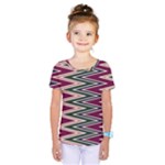 Pattern Zigzag Stripe Design Kids  One Piece T-Shirt