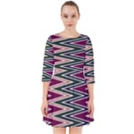 Pattern Zigzag Stripe Design Smock Dress