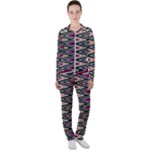 Pattern Zigzag Stripe Design Casual Jacket and Pants Set