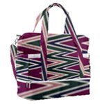 Pattern Zigzag Stripe Design Sports Shoulder Bag with Shoes Compartment