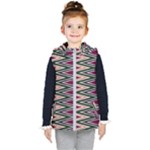 Pattern Zigzag Stripe Design Kids  Hooded Puffer Vest