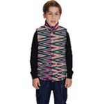 Pattern Zigzag Stripe Design Kid s Button Up Puffer Vest