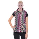 Pattern Zigzag Stripe Design Women s Button Up Vest