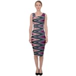 Pattern Zigzag Stripe Design Sleeveless Pencil Dress